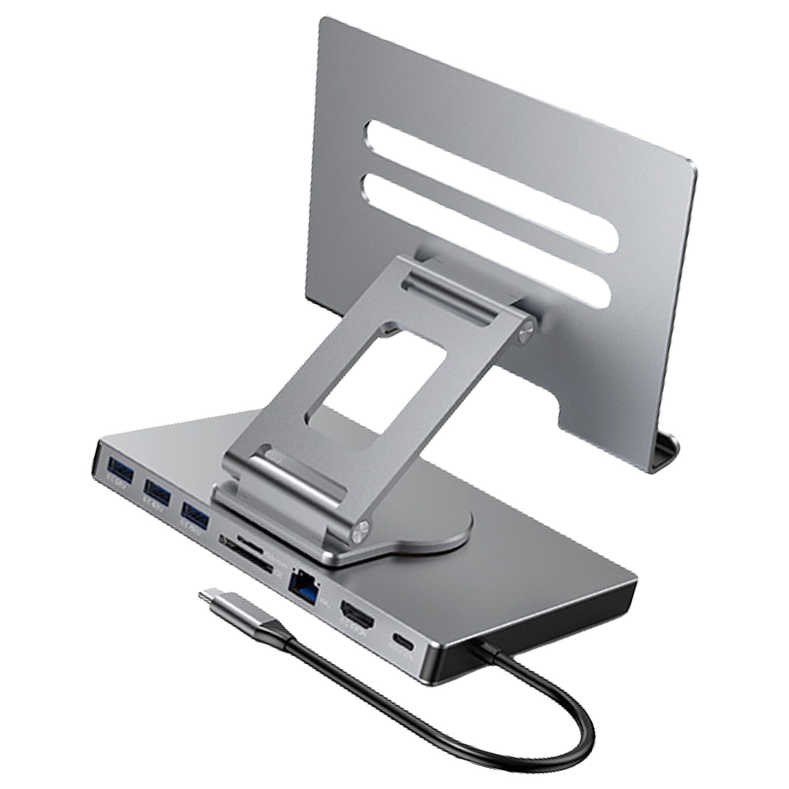 8/9 In 1 Type C Docking Station Aluminum Docking Station Laptop Stand USB3.0 Multiple Port Hubs Gigabit Ethernet Adapter