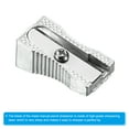 thumbnail image 4 of Uxcell Metal Pencil Sharpeners, Aluminum Single Hole Manual Pencil Sharpener, Silver, 6 Pack, 4 of 5