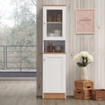 thumbnail image 2 of Contemporary Home Living 63" White Rectangular Enclosed Storage Kitchen Pantry with Doors, 2 of 4
