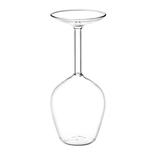 Flipglass 14 Oz Upside Down Glass Unique Inverted Down Red Glasses Funky Stemmed Upside Down Cups For Fool's Day Christmas Reusable Glass Cup Set Mug Set And Rack Hobnail Tumblers Clear Tumbler Set