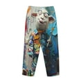 thumbnail image 3 of Lsque Whimsical Goat Artist Print Women's Pajama Pants, Lounge Pant - Comfortable Home Wear,Elastic Waistband, Stylish Design-X-Large, 3 of 9