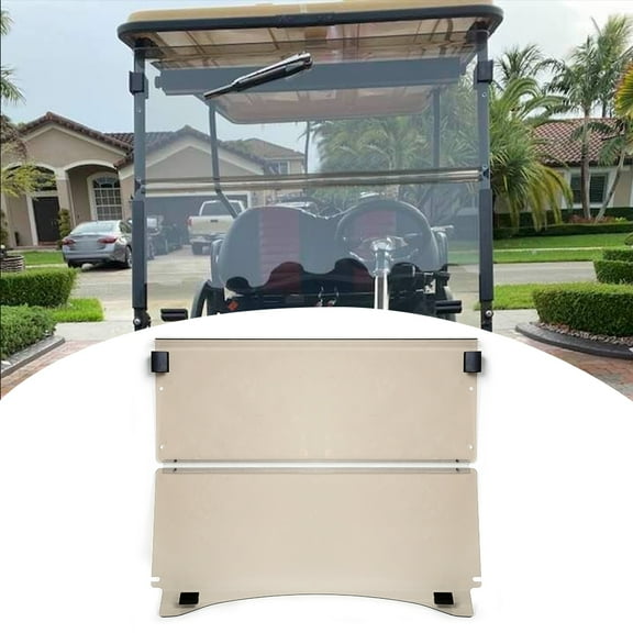 Kojem Tinted Impact Resistant Windshield for 2004-UP Club Car CC Precedent Models Gas or Electric Golf Cart Folding Down
