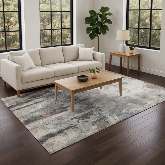 Addison Rugs Chantille Indoor/Outdoor Transitional Abstract Beige Machine Washable Rectangle Rug, 10' x 14'