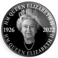 thumbnail image 1 of HM Queen Elizabeth II 1926-2022 - 44mm Bestseller Button Pin Badge - 5pcs, 1 of 2
