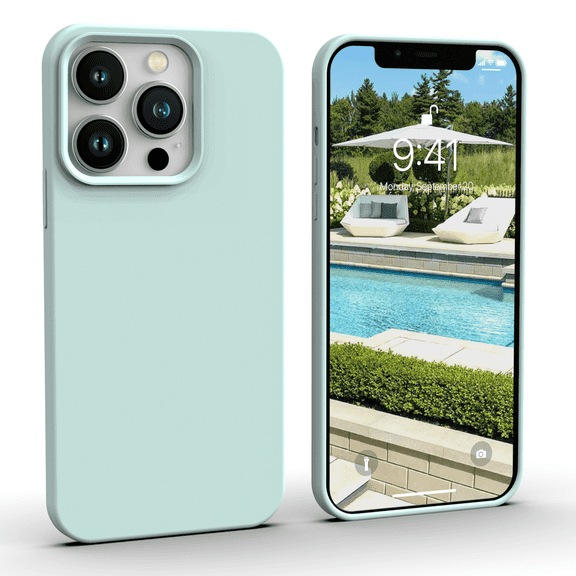 IceSword iPhone 13 Pro Max Case Silicone Premium Slim Shockproof Cover Mint Green 6.7"