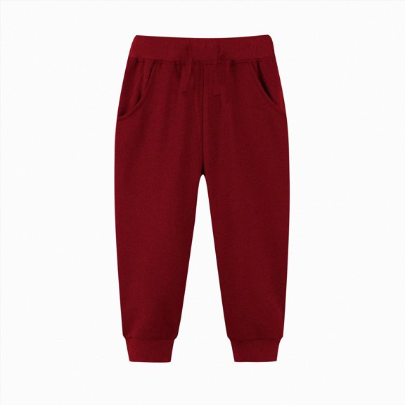 Linfrsh Boys Sweatpants Girls Fleece Athletic Pants Toddler Elastic Waist Joggers Pants Casual Kids Clothes, 4-5 Years