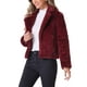 thumbnail image 4 of CHAQUETA CORTA DE PIEL SINTÉTICA SUELTA DE MODA INVIERNO PARA MUJERES XL BURDEOS, 4 of 6