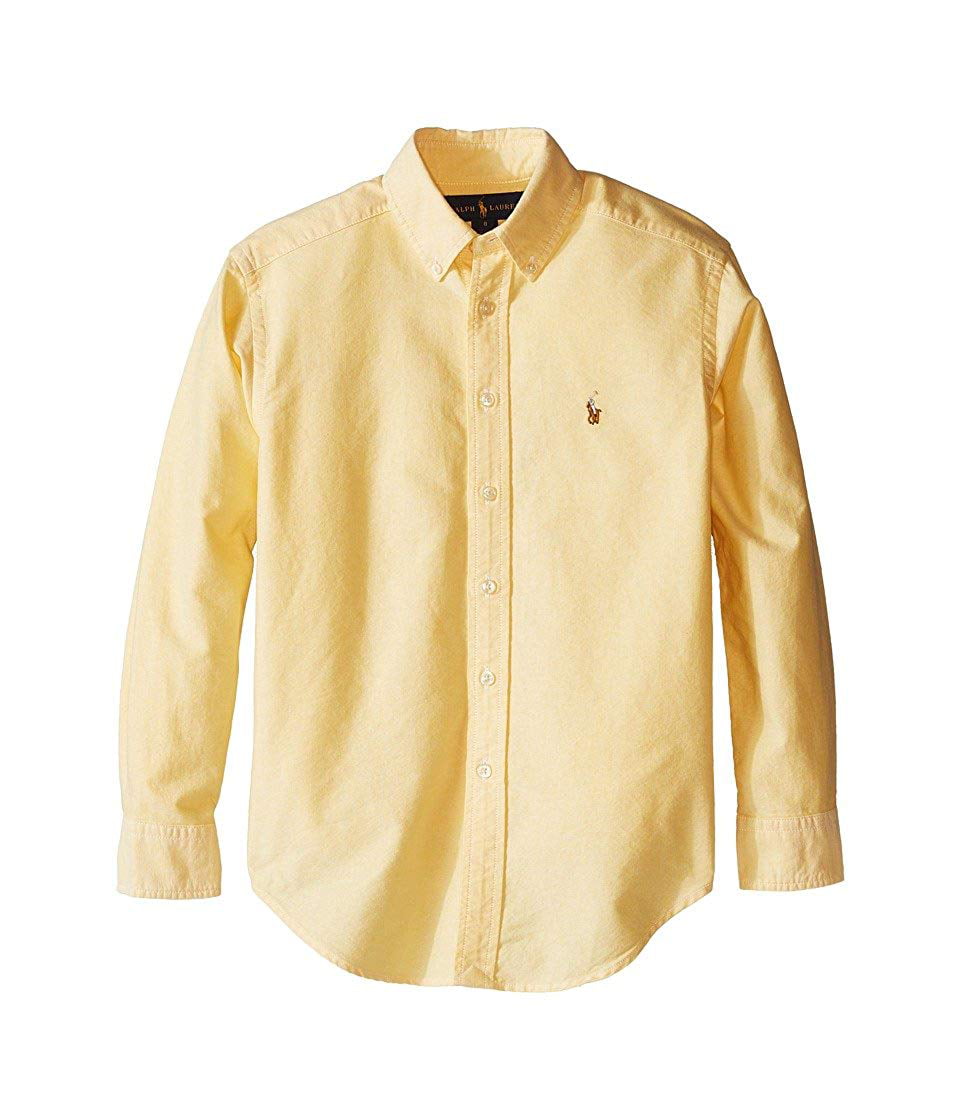 ralph lauren yellow button down shirt