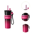 thumbnail image 2 of Termo Acero Inoxidable Importación 710 ml Rosa/Negro, 2 of 4