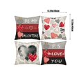 thumbnail image 3 of Apmemiss Valentines Day Throw Pillow Covers Set of 4 Heart Love Pillows Cover 18x18 Inch Pink Red Valentine Decorative Pillowcase Wedding Cushion Cover Gift for Girlfriend Mother Sofa Bed Room Decor, 3 of 6