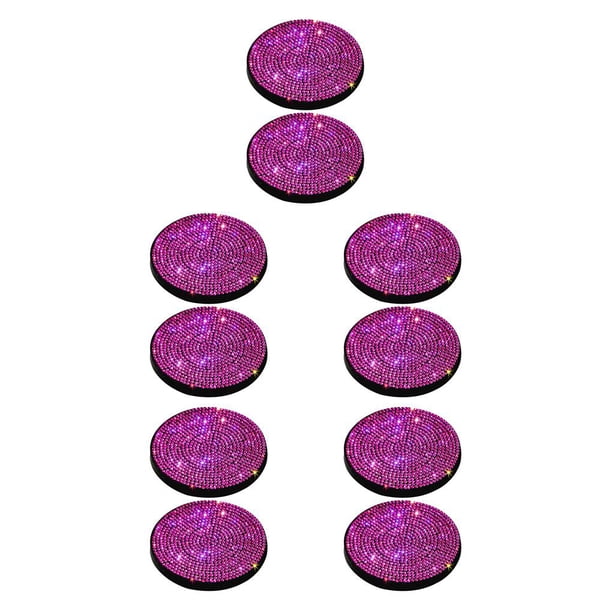 Kenally 2 piezas portavasos para automóvil alfombrilla almohadilla impermeable accesorios coloridos Rosa 5piezas Kenally CBP251607