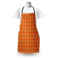 thumbnail image 3 of Yellow Damask Apron, Eastern Style Abstract Interlaced Motif as Repeating Pattern, Unisex Kitchen Bib with Adjustable Neck for Cooking Gardening, Adult Size, Orange Sepia and Yellow, by Ambesonne, 3 of 4