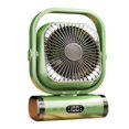 thumbnail image 2 of Temporizador de ventilador de Camping, ventilador de mesa silencioso con rotación de 360  degree para escritorio de Camping al aire libre Verde, 2 of 9