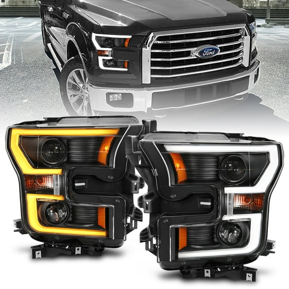 Anzo USA 111357 Projector Headlight Set Fits 15-17 F-150 Fits select: 2015-2016,2017 FORD F150