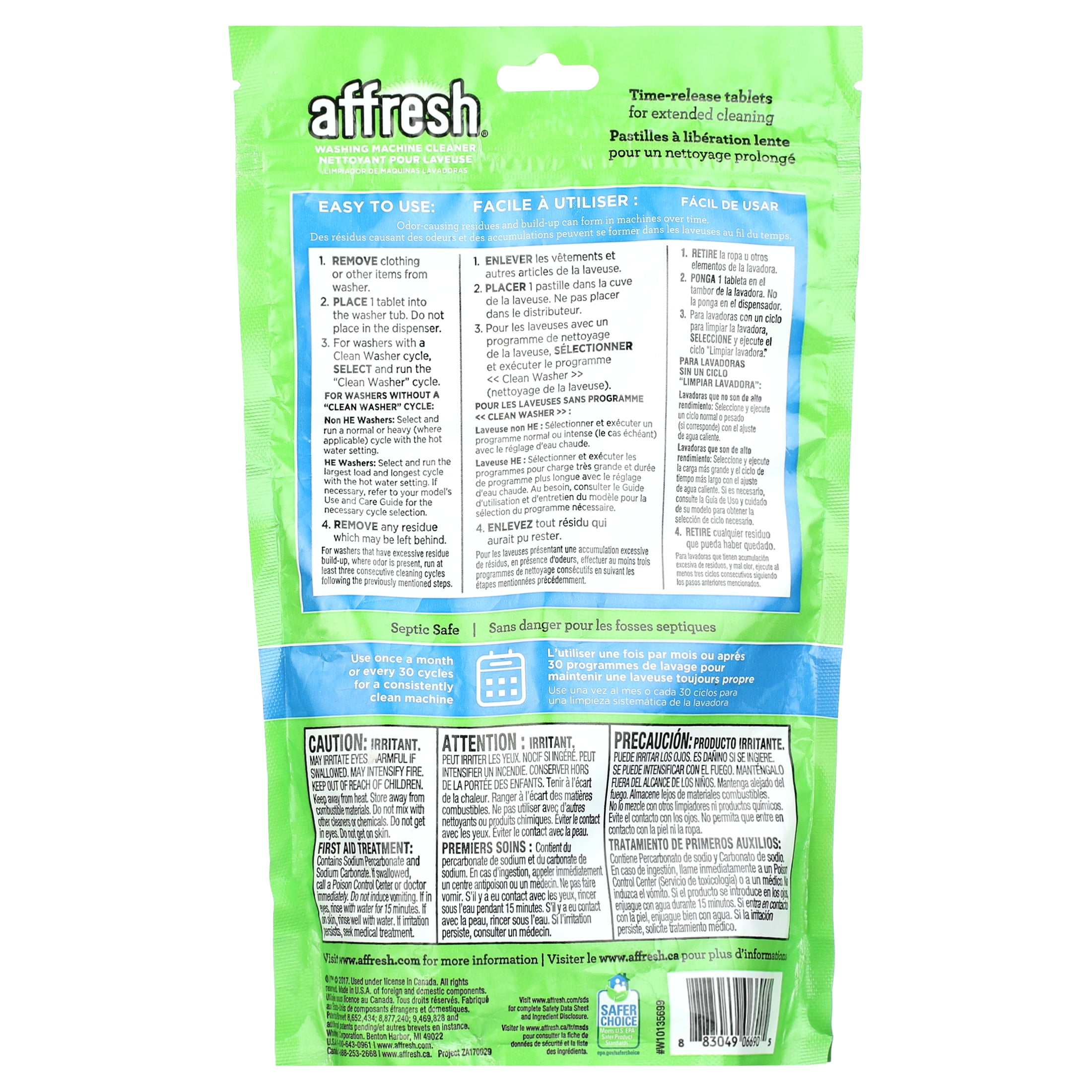 Affresh Dishwasher Cleaner, 6 Tablets | Formulated to Clean Inside All Machine Models