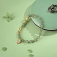 thumbnail image 2 of Pulsera Nephrite Jade para mujer con diseño de tubo de bambú, 2 of 2