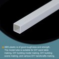 thumbnail image 3 of Uxcell 20pcs 10" Plastic Model Tube ABS Square Tube 0.39"x0.39" White Easy Processing Architectural Model Making DIY, 3 of 5