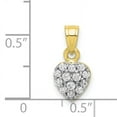 thumbnail image 2 of Beautiful 10k CZ Cluster Heart Charm, 2 of 2