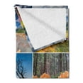 thumbnail image 2 of Summer Soft Flannel Fleece Throw Blanket, Collage with Summer Scenery Majestic Mountains Waterfalls High Lands Environment, Cozy Plush for Indoor and Outdoor Use, 60" x 80", Multicolor, by Ambesonne, 2 of 5