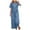 Sky Blue, variant on Honeeladyy Womens Summer 2 Piece Outfits Crew Neck Short Sleeve Wide Leg Long Pants Lounge Sets with Pockets Sky Blue L