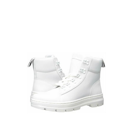Dr. Martens Women's Combs W Combat Boot, White-white, Size 6.0
