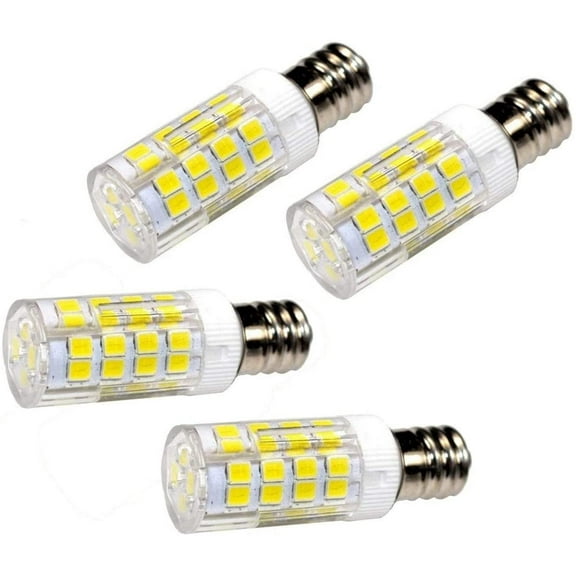 HQRP 4-Pack E12 110V LED Light Bulb Cool White for Kichler 5907FST Light Bulb Replacement