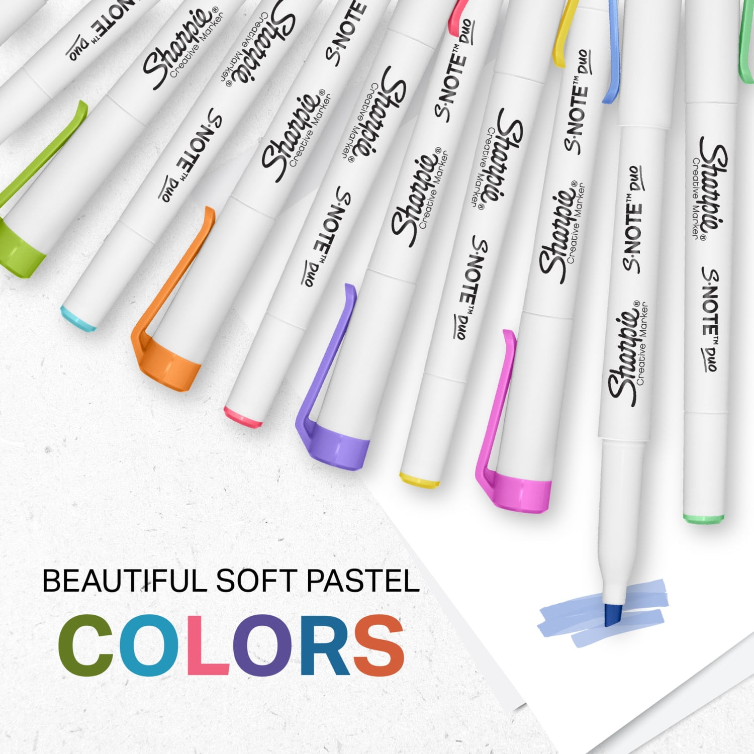 Sharpie S-Note Duo Dual-Ended Creative, Assorted Colors, Fine & Chisel Tips