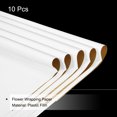 thumbnail image 3 of Unique Bargains Double Sided Color Flower Wrapping Paper White+Gold 22.8'x22.8' Waterproof 10 Pack, 3 of 5