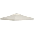 thumbnail image 3 of Outsunny 9.8' x 9.8' Gazebo Replacement Canopy, 2-Tier Top Cover for 9.84' x 9.84' Outdoor Gazebo Models 01 -0153 & 100100-076, Cream (TOP ONLY), 3 of 10