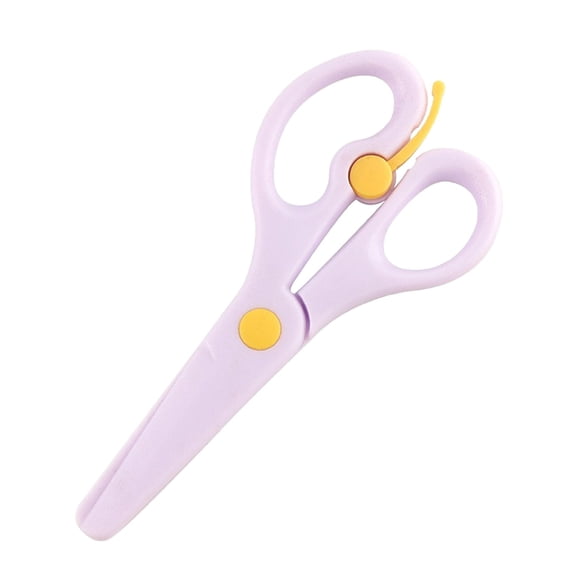 SIYTUAU Ciseaux Violets pour Étudiants Sûrs pour la Coupe du Papier Matériau Plastique Taille 5.31x2.36 Po Pointe Émoussée Conception pour Éviter le Pincement à la Main pour Bricolages Outil pour Enfants Violet