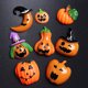 thumbnail image 3 of 100PCS Surtido de Adornos de Resina para Manualidades de Halloween Adornos de Resina con Parte Posterior Plana para Halloween Mago Calabaza Fantasma Travieso Araña Calavera Castillo Encantos de Resina para Caja de Teléfono Manualidades Fabricación de Bricolaje JM, 3 of 5
