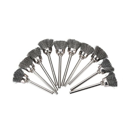 

10PCS Stainless Steel Wire Cup Mini Brush Fits Dremel Rotary Tool Accessory 13mm