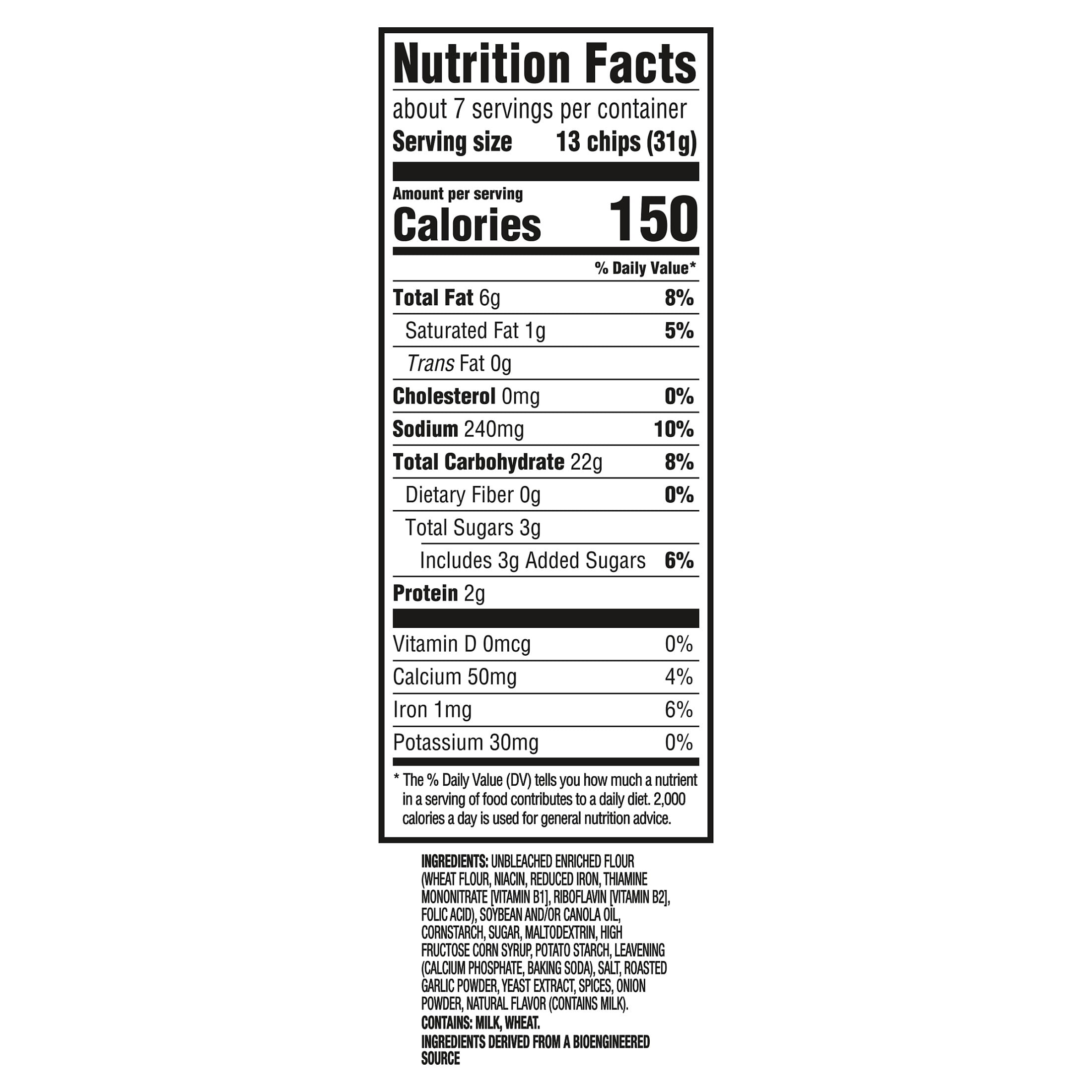 (3 pack) RITZ Toasted Chips Roasted Garlic Crackers, Party Snacks, 8.1 oz