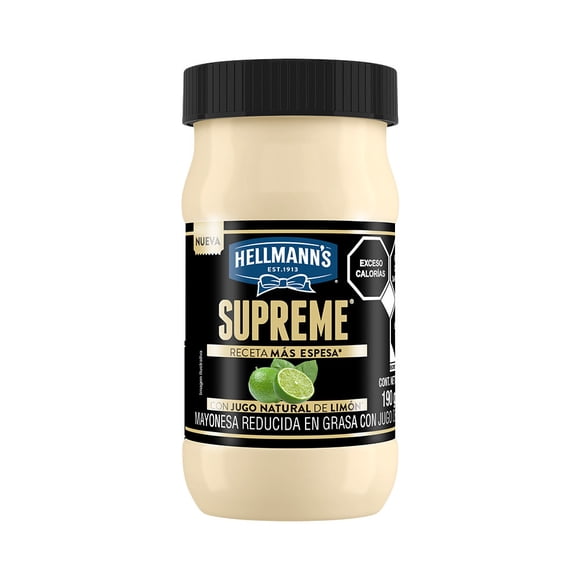 Mayonesa Hellmann's Supreme reducida en grasa con jugo de limón 190 g