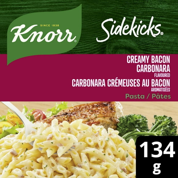 Plat d'Accompagnement de Pâtes Knorr Sidekicks Carbonara Crémeuses au Bacon 134 g Plats d'accompagnement