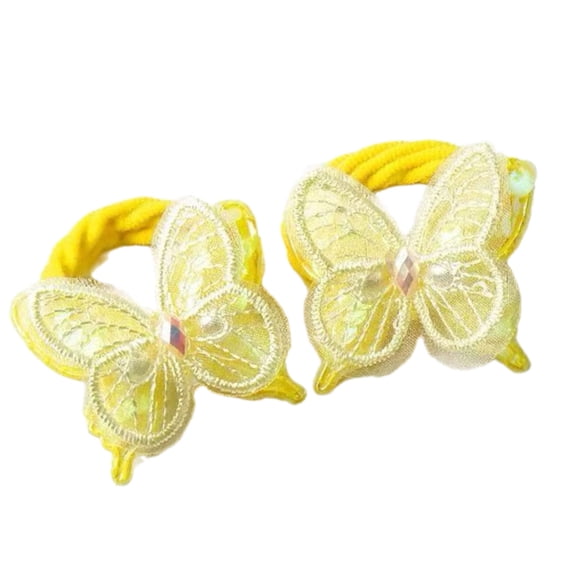2000s Hair Scrunchies Sequined Butterfly Hair Tie Scrunchy Elastic Hairpieces Hair Rope Lady Hair Decoration