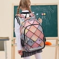 thumbnail image 7 of FORMRS Unisex School Backpack 17" Student Travel Bag with Laptop Compartment, Pink Shimmering Pattern, 7 of 7