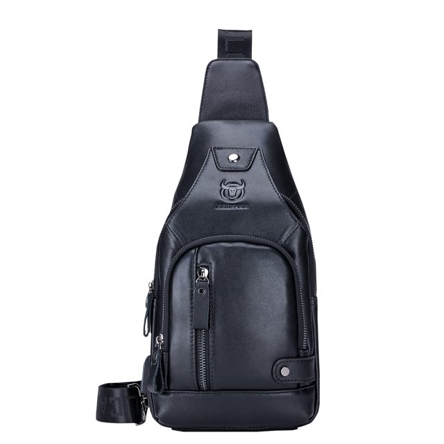 Bolso bandolera LUKZIJAES de piel auténtica para hombre, viajes al aire libre