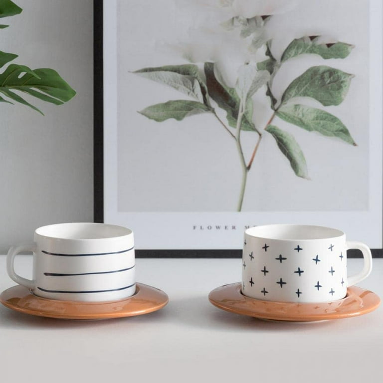 Coffee mug,Tea Cup and Wooden Saucer Set,Ceramic Coffee cups,Fancy Gold –  Planted Handle Coffee Cups…See more Coffee mug,Tea Cup and Wooden Saucer