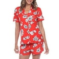 thumbnail image 2 of White Mark Women's Short Sleeve Floral Pajama Set, 2 of 5