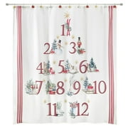Avanti Linens Holiday Countdown Shower Curtain