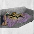 thumbnail image 6 of Pride Soft Flannel Fleece Throw Blanket, Golden Yellow Tones Dots on Lilac with Cursive Gay Pride Lettering, Cozy Plush for Indoor and Outdoor Use, 50" x 60", Lilac Multicolor, by Ambesonne, 6 of 6