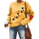 thumbnail image 3 of Top de cuello redondo para mujer, top holgado para mujer, ropa de moda para mujer, top de manga larga para mujer, durabilidad mejorada, 3 of 5