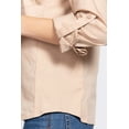 thumbnail image 5 of Women's Long sleeve button down stretch poplin shirt, 5 of 6