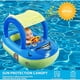thumbnail image 2 of Flotador inflable para piscina para bebé con dosel, barco de natación en forma de coche con sombrilla, asiento de seguridad para niños pequeños, anillo de natación para bebé, flota, 2 of 5