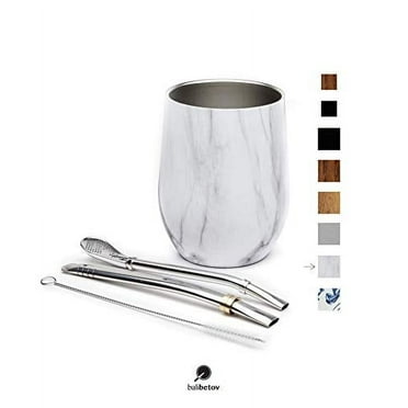 Balibetov Mate Gourd Stainless Steel Yerba Mate Cup and Bombilla