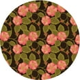 thumbnail image 1 of Ahgly Company Machine Washable Indoor Round Transitional Cinnamon Brown Area Rugs, 5' Round, 1 of 7