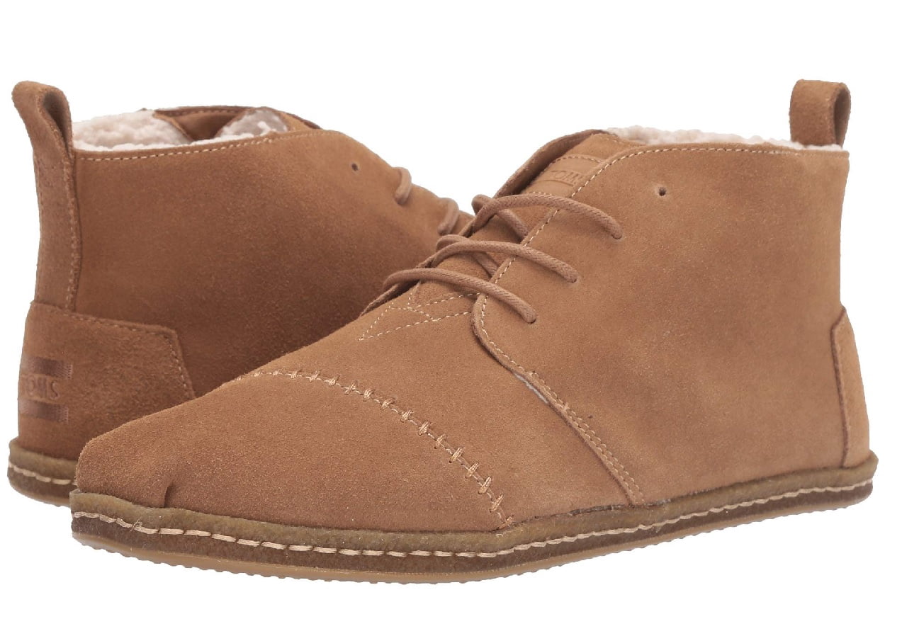 TOMS Men's Suede Faux Shearling Botas 
