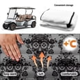 thumbnail image 5 of Yuyamidu Skull Golf Cart Seat Covers with Front Pockets Rose Golf Cart Seat Towel Blanket for 2 Passenger Universal Club Car Accessories Non-Slip and Anti-Hot, Gray, 5 of 7