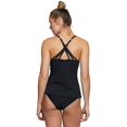 thumbnail image 2 of Ocean Dolfin Women's Aquashape Solid Triple Crossback Chlorine Resistant Tankini Top (XL) Black, 2 of 2